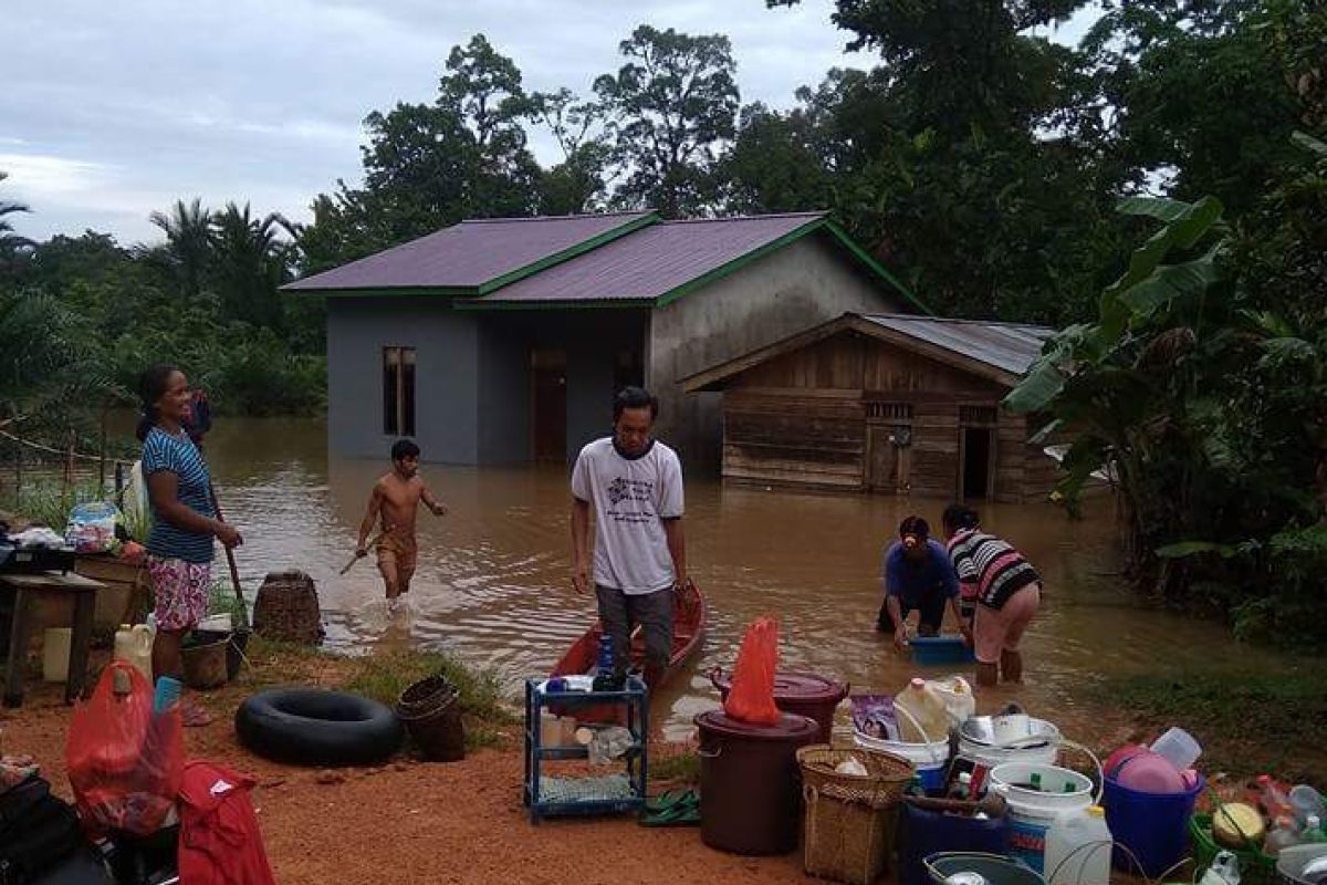 Lima desa di Meliau kembali terendam banjir