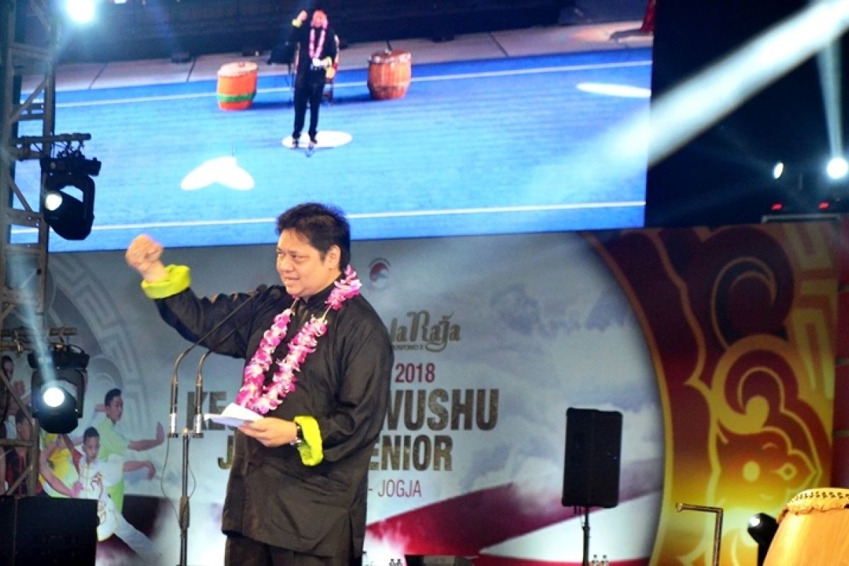 Airlangga Hartarto buka Kejurnas Wushu Piala Presiden