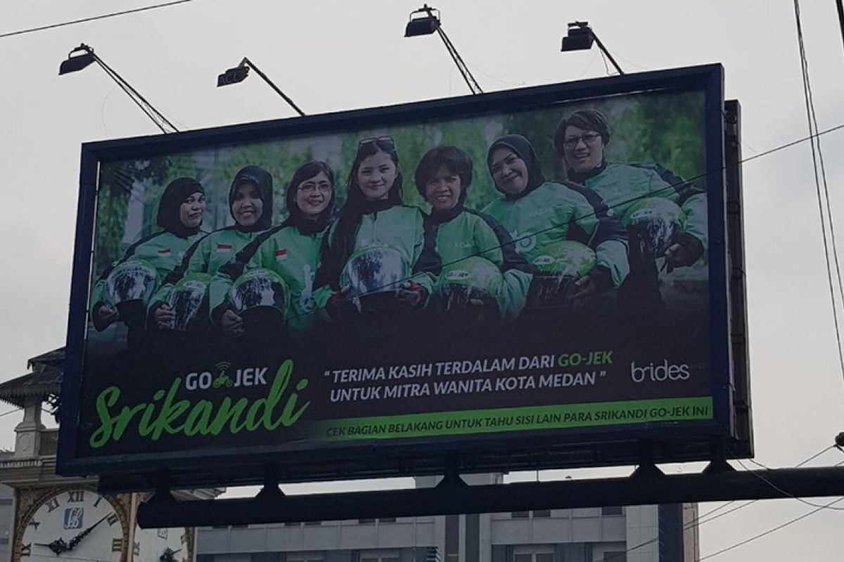 GO-JEK pasang Billboard apresiasi mitra wanita Medan