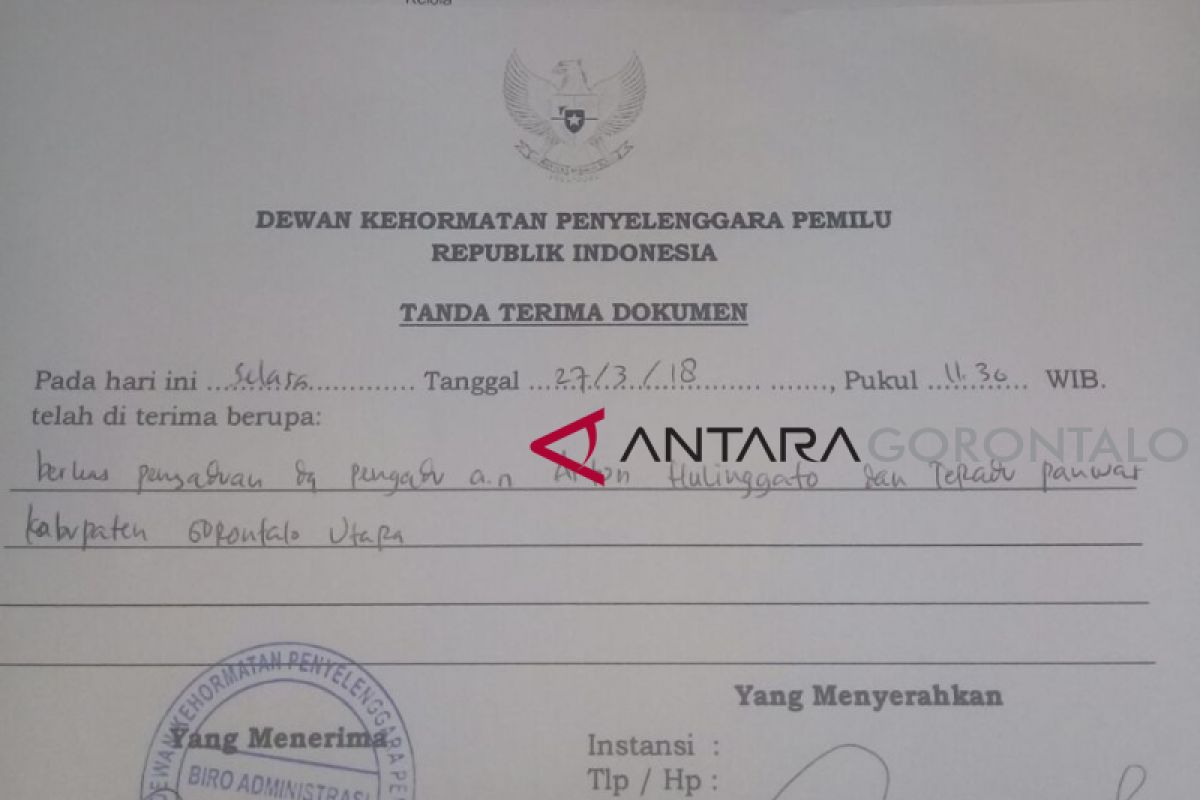 Panwaslu Gorontalo Utara Diadukan ke DKPP