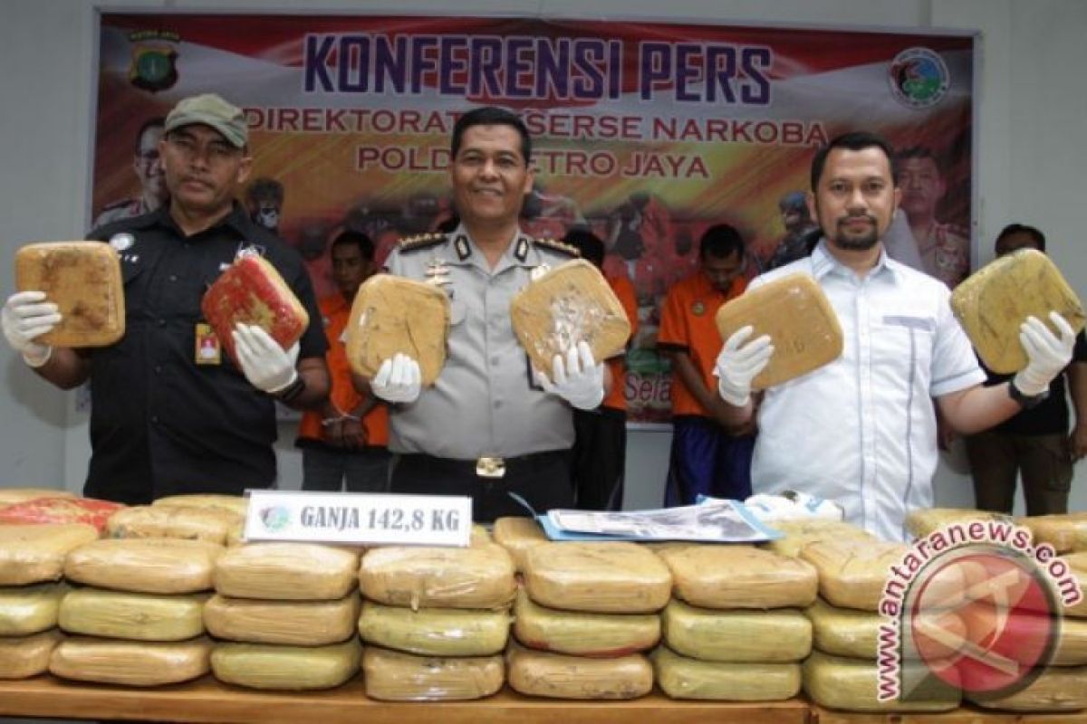 Polda Metro sita 142 kg ganja asal Aceh menuju Jakarta