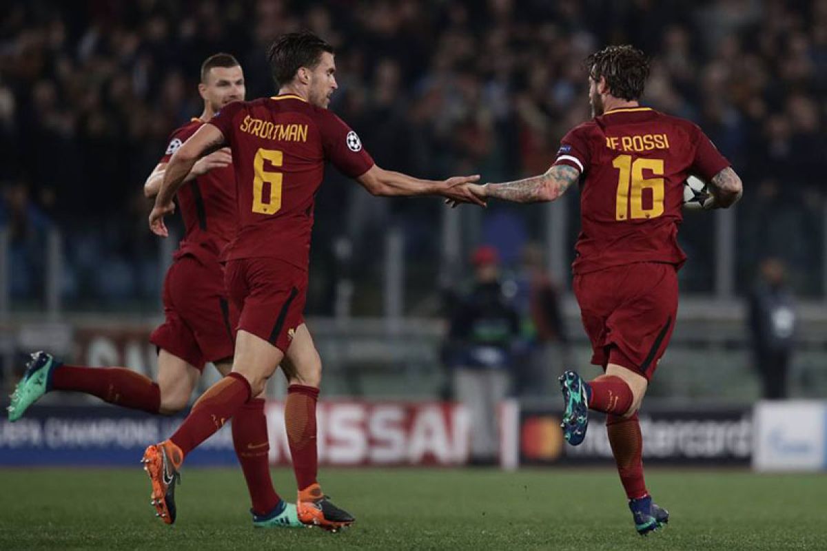 Tebus kesalahan, De Rossi-Manolas antar Roma singkirkan Barcelona