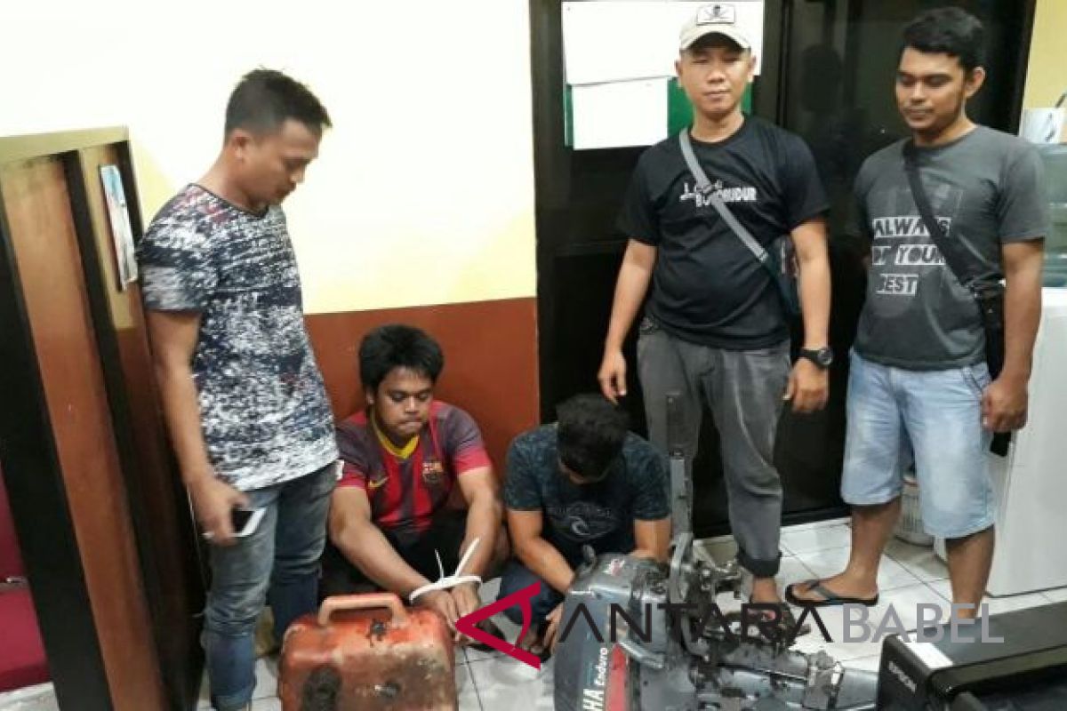 Ditpolair Babel ringkus pelaku pencurian mesin kapal