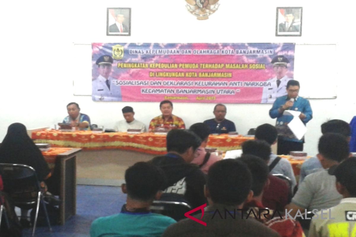 Ratusan Pemuda Banjarmasin Utara Deklarasi Anti Narkoba