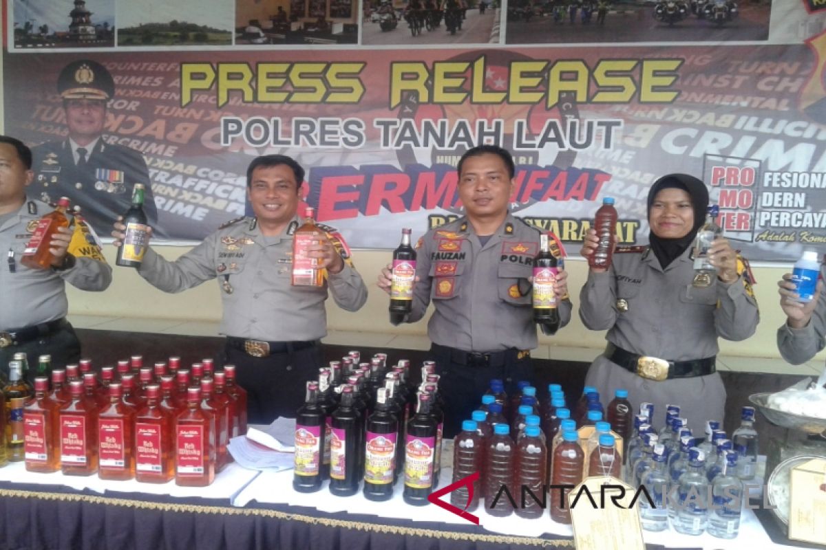 Polres Tala amankan berbagai merk minuman keras