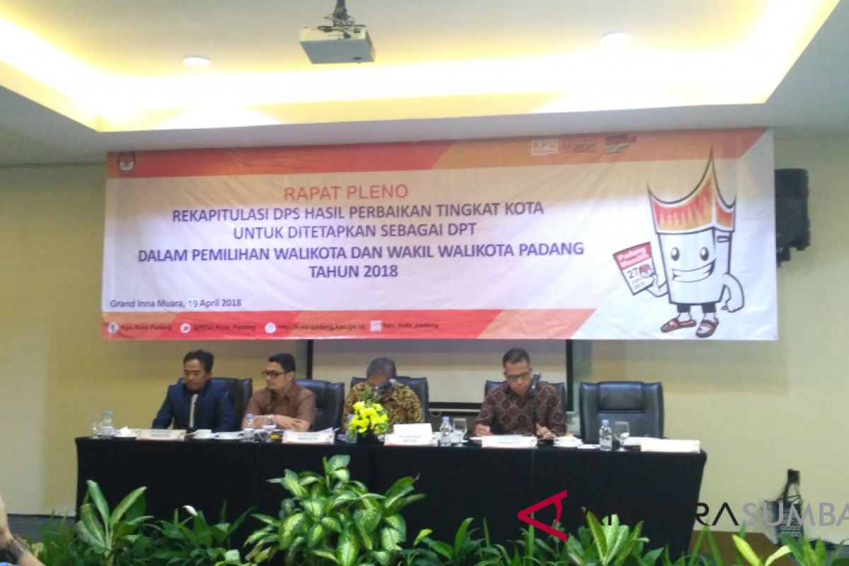 KPU mulai lakukan rekapitulasi perbaikan DPS pilkada Padang
