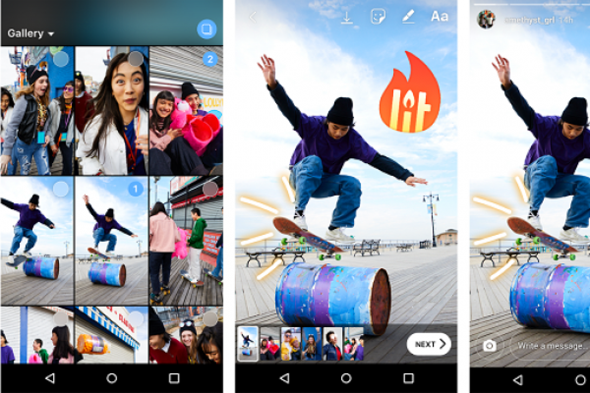 Instagram perkenalkan multi-upload dalam Stories