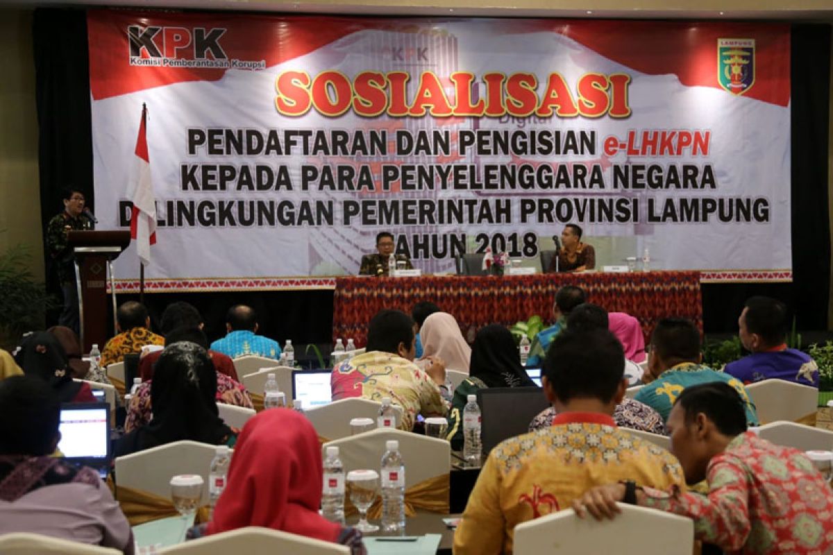 Pejabat Negara di Lampung Wajib Laporkan Kekayaan Ke KPK
