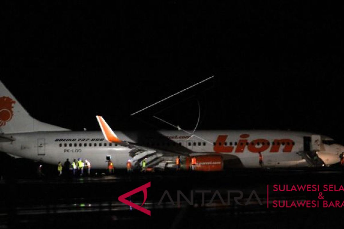 Pesawat Lion Air tergelincir di Bandara Gorontalo