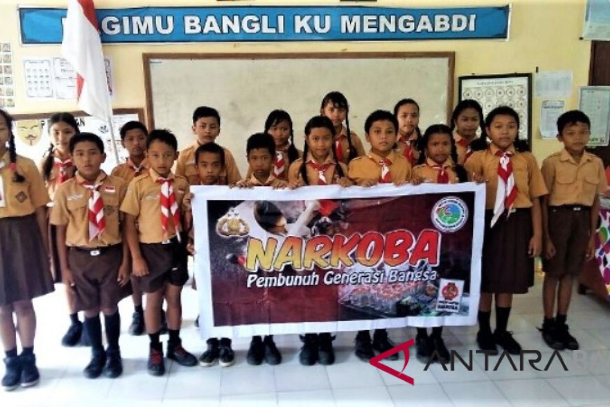 Polres Bangli edukasi pelajar SD bahaya narkoba