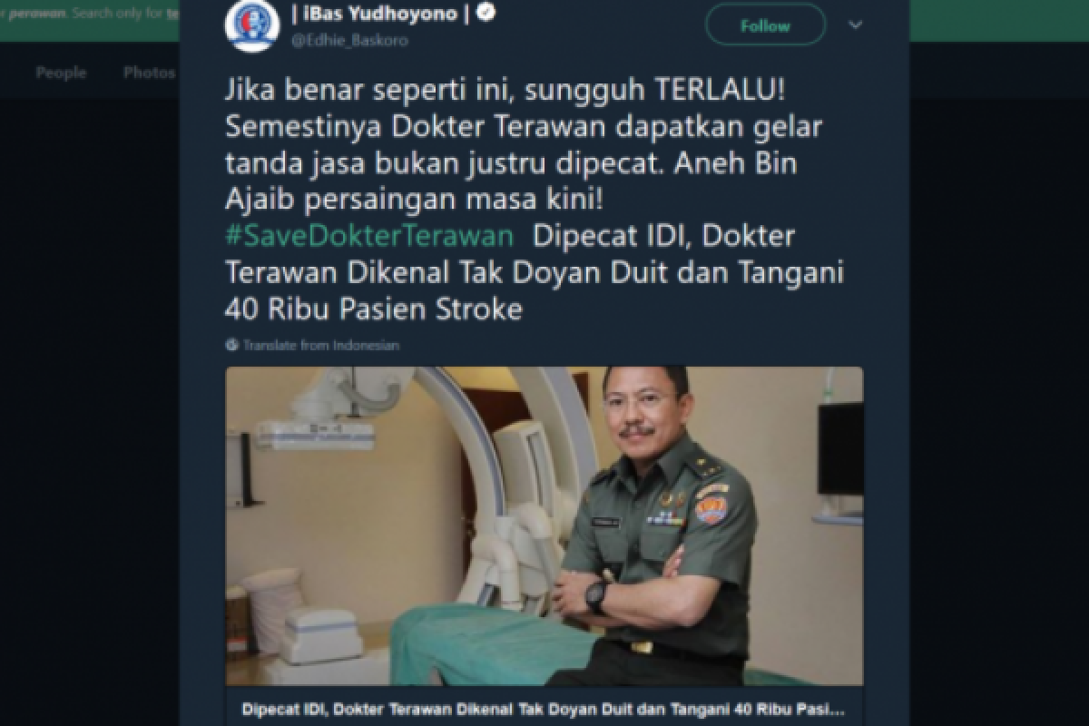 Menristekdikti Berharap Inovasi Dokter Terawan Tidak Dimatikan