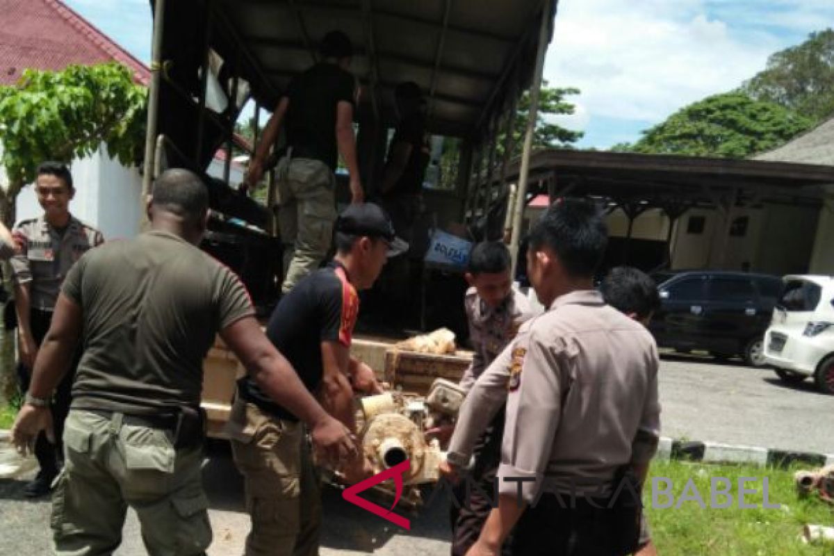 Timgab tertibkan tambang di kolong PDAM Bangka