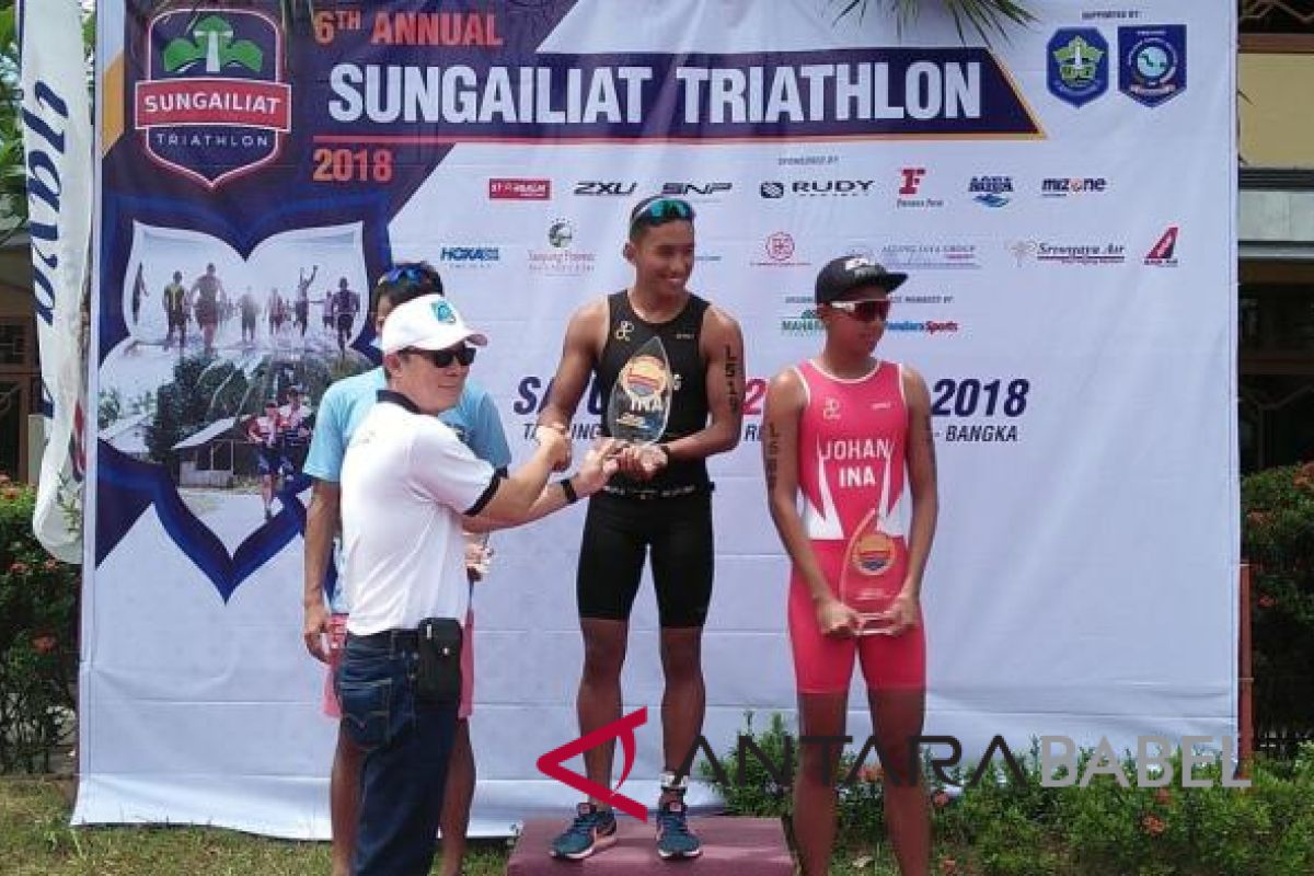 520 peserta ikuti Sungailiat Triathlon 2018