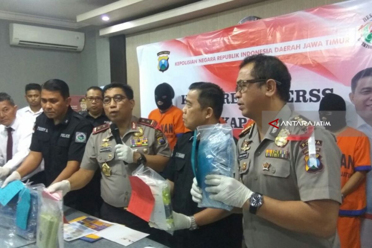 Polisi Jatim Ungkap Peredaran Delapan Kilogram Narkoba