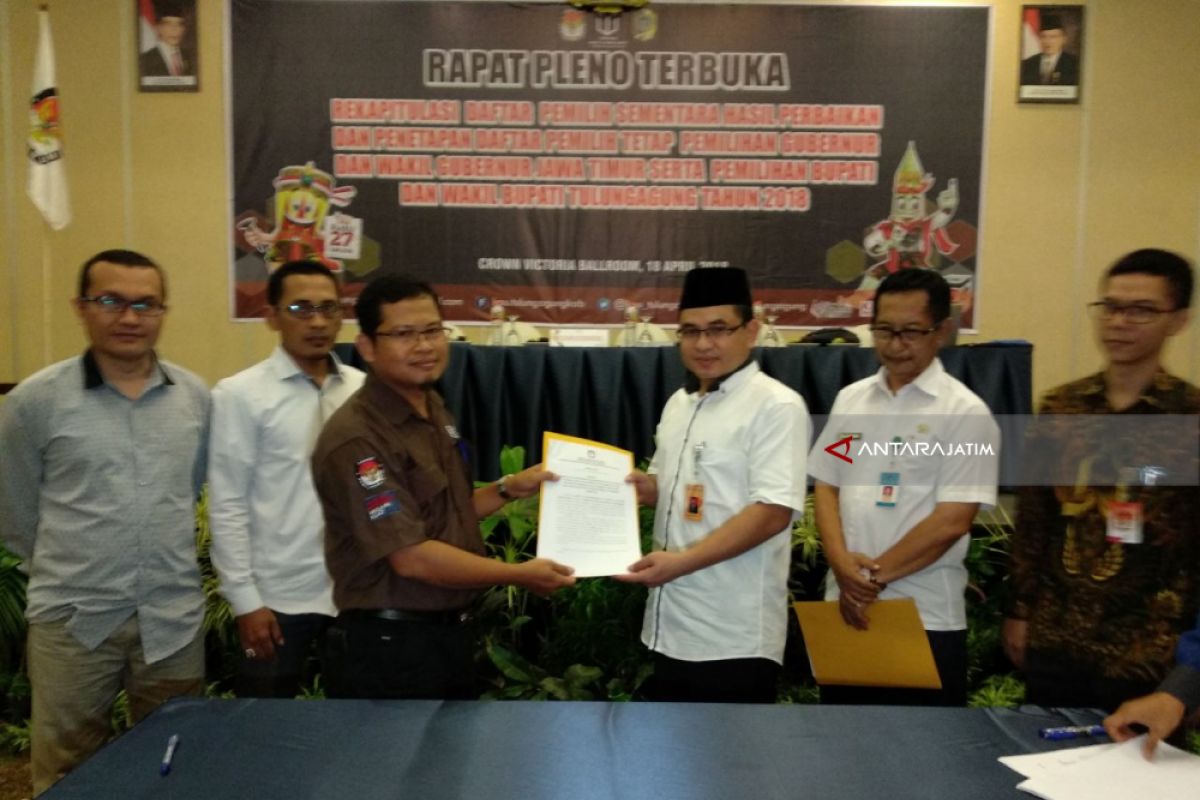 Sah ! KPU Tulungagung Tetapkan DPT Pilkada 2018