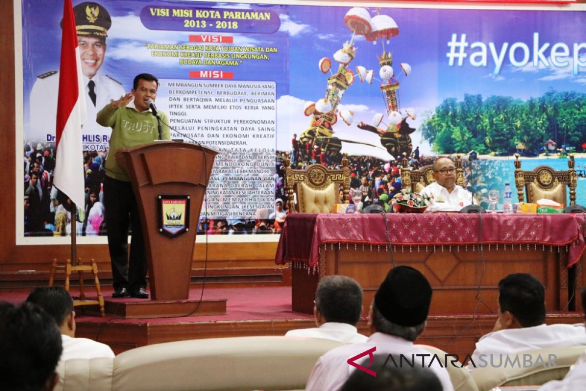 Wali Kota Pariaman: kelola potensi secara maksimal untuk majukan daerah