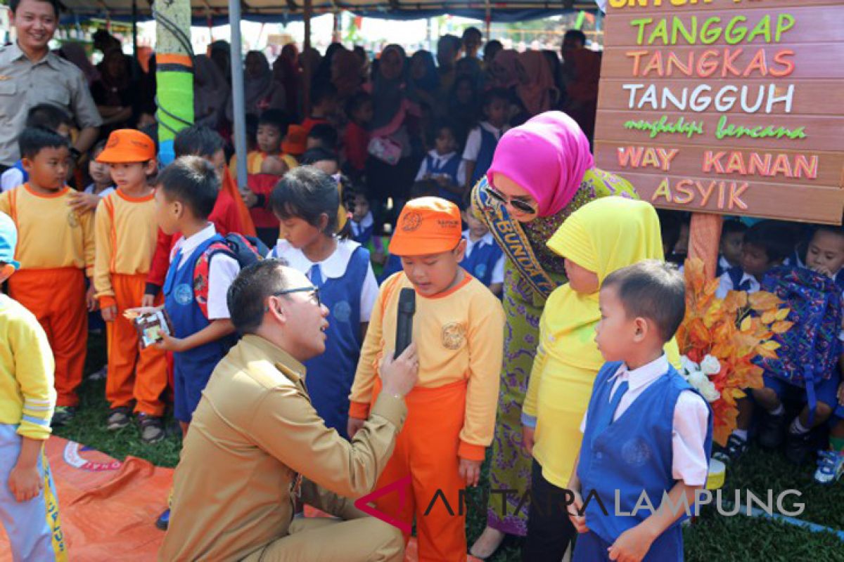 BPBD Waykanan gandeng PAUD sosialisasi tentang bencana