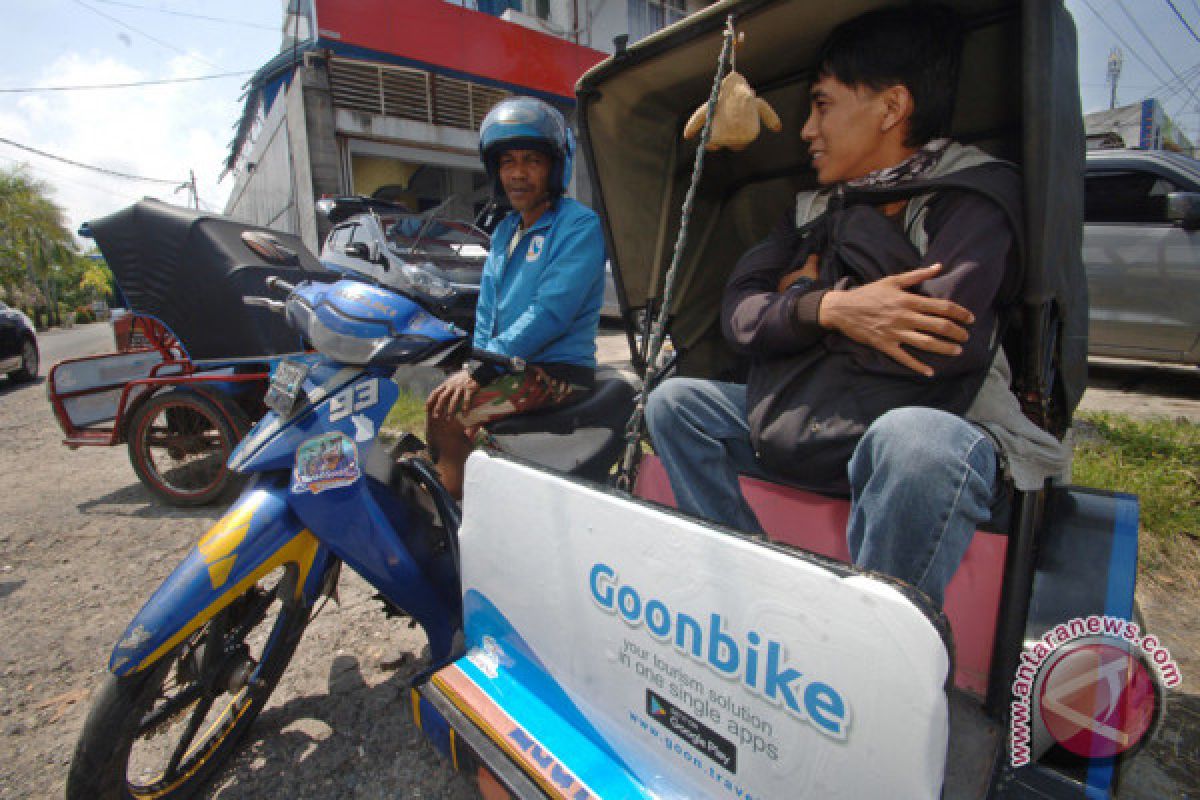 Di Padang, bentor kini bisa dipesan lewat aplikasi