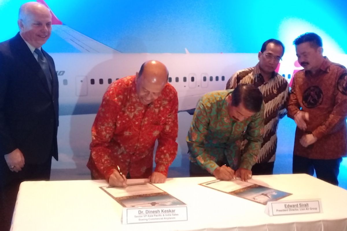 Lion Air tanda tangan pengadaan 50 unit Boeing B-737 MAX 10