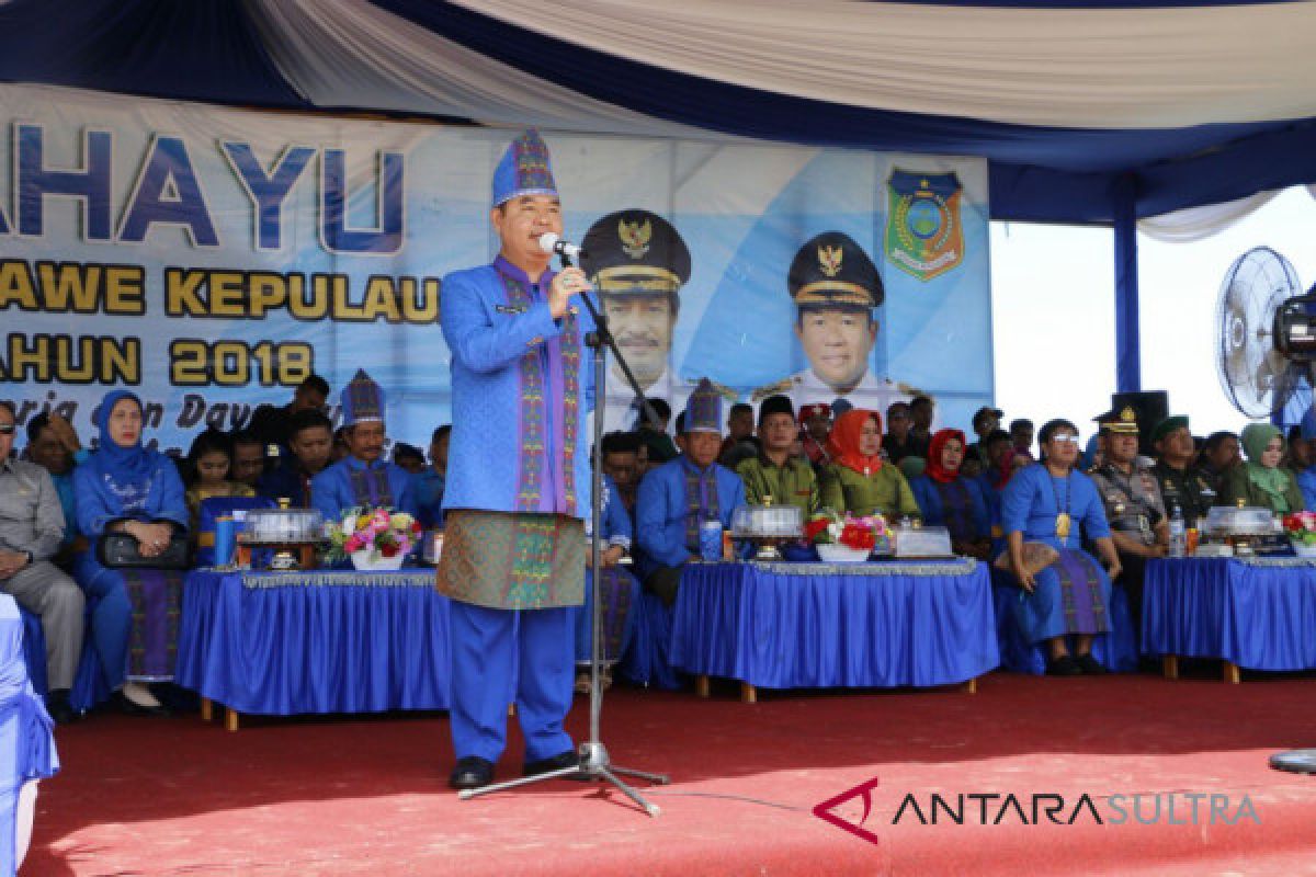 Gubernur pimpin upacara hut ke-5 Konawe Kepulauan