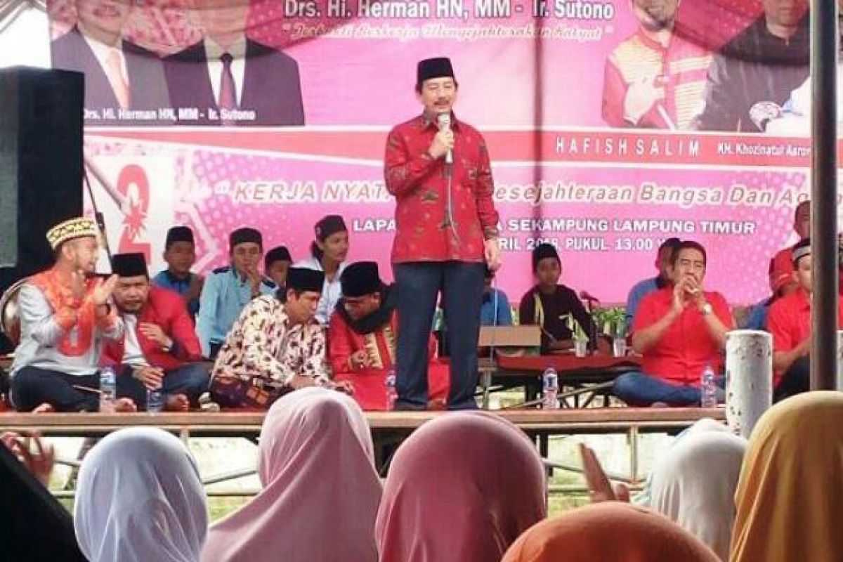 Herman HN Berkomitmen Jadikan Lampung Timur Lumbung Pangan