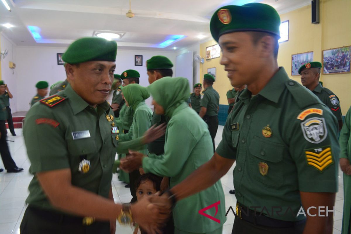 12 prajurit Kodim Aceh Utara naik pangkat