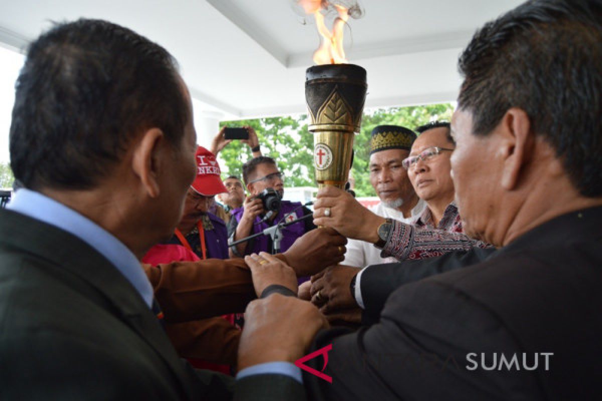 Obor paskah nasional 2018 tiba di Taput