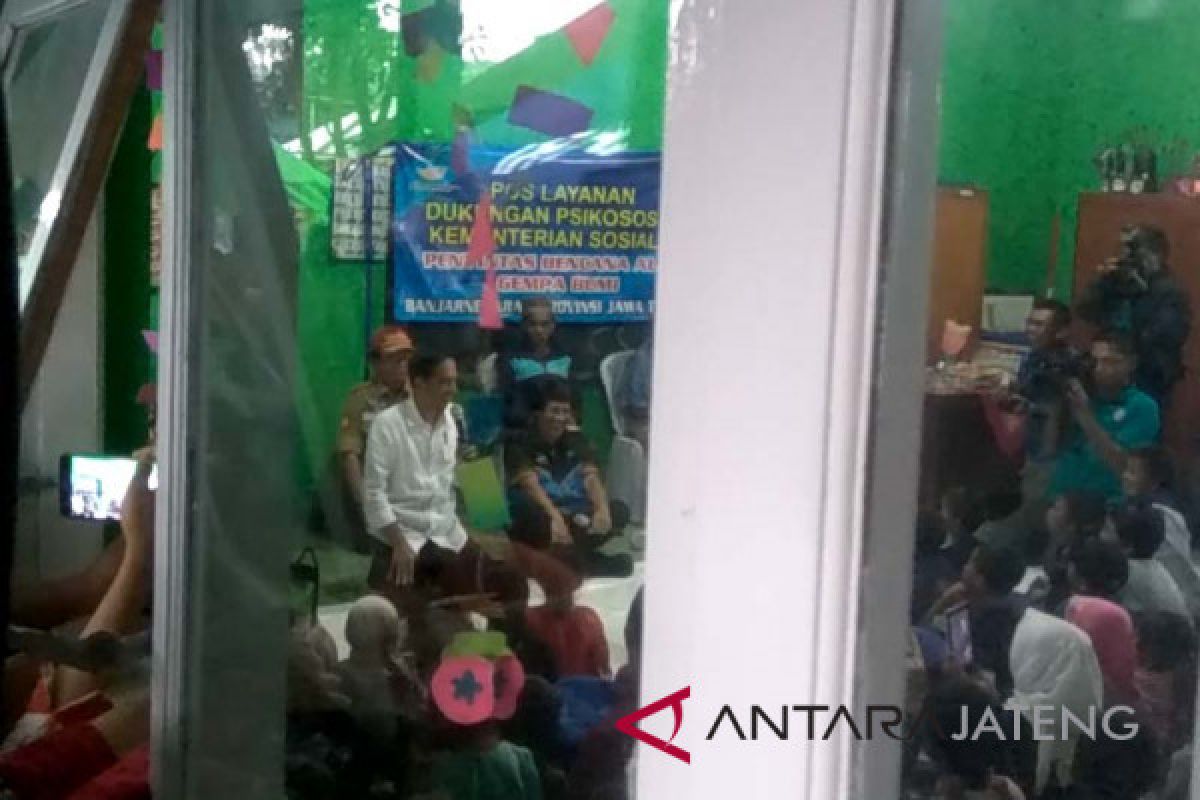 Presiden memotivasi anak-anak korban gempa Banjarnegara (VIDEO)