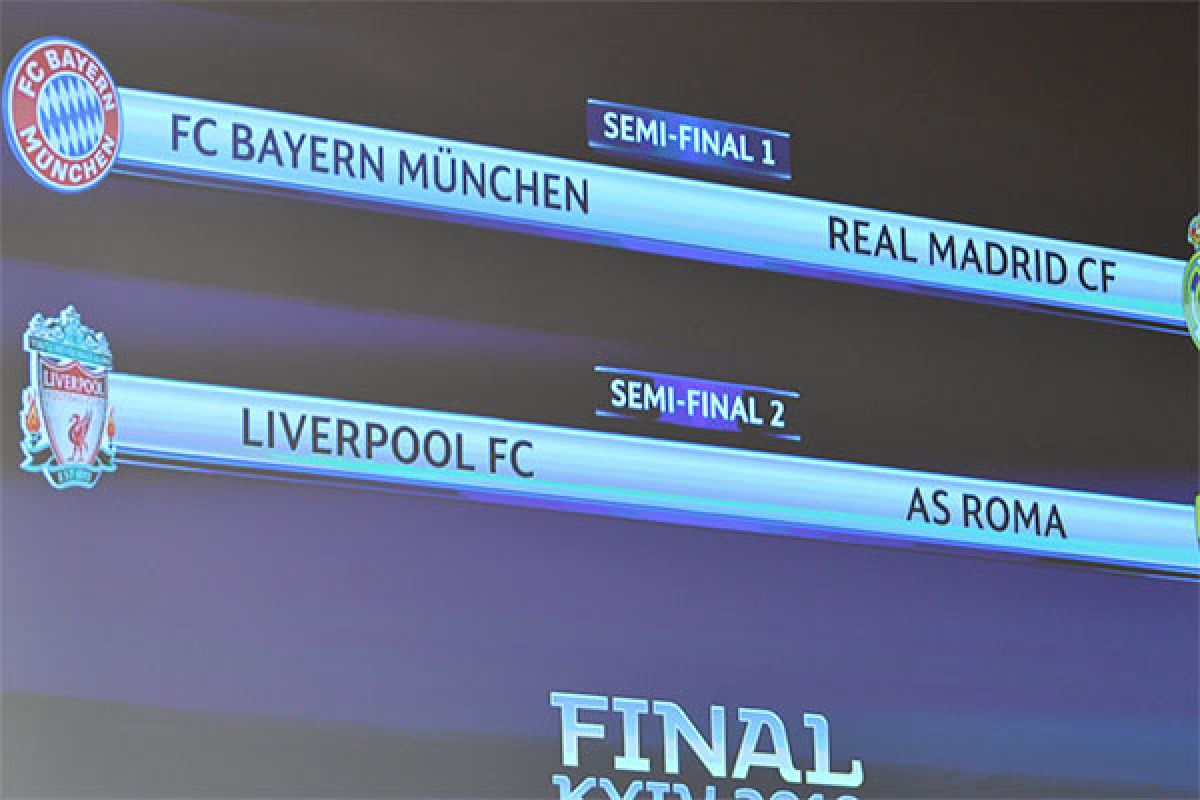 Hasil undian semifinal Liga Champions, Madrid bertemu Bayern