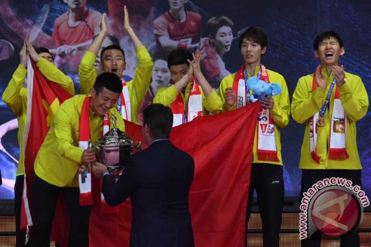 China Kalahkan Jepang untuk raih Piala Thomas