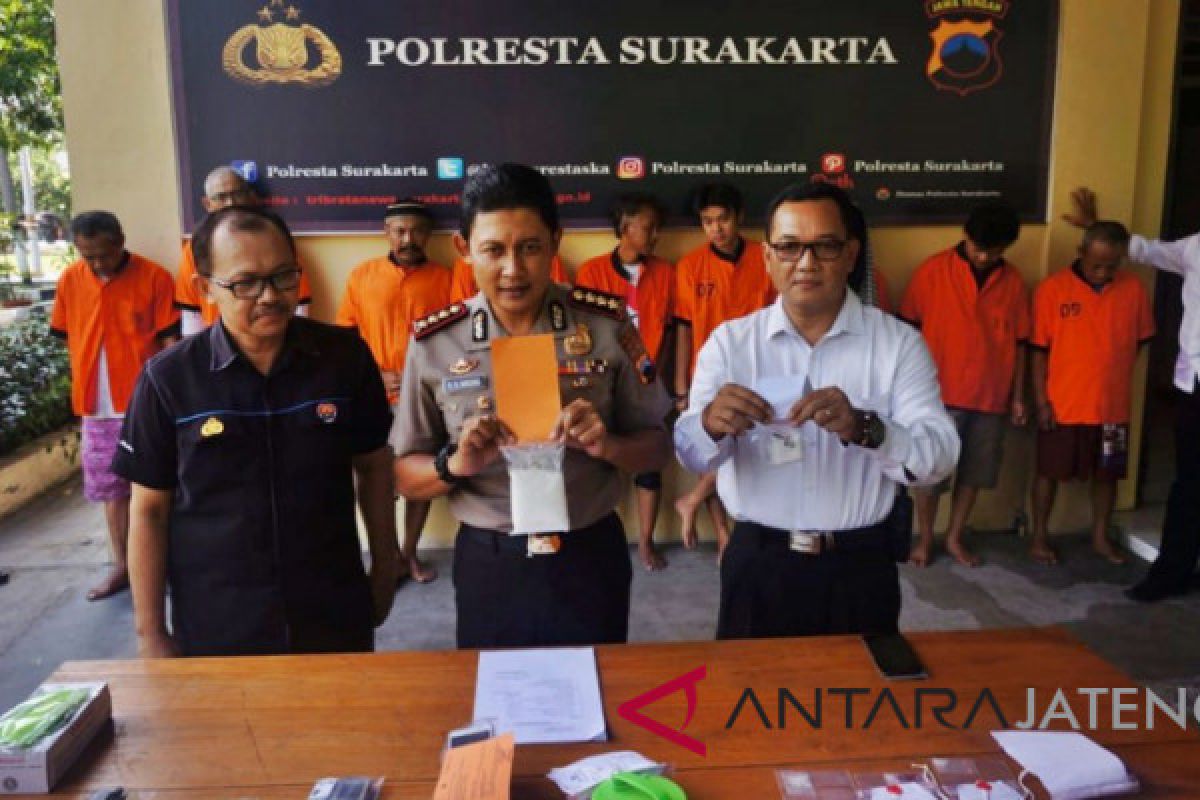 Polisi Surakarta bekuk sembilan tersangka penyalahgunaan narkoba