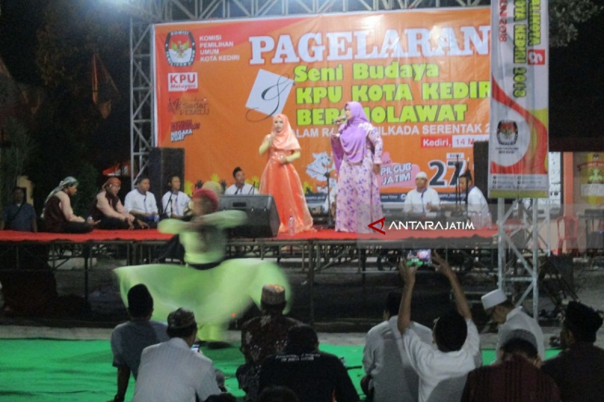 Cegah Golput, KPU Kediri Gelar Seni Budaya