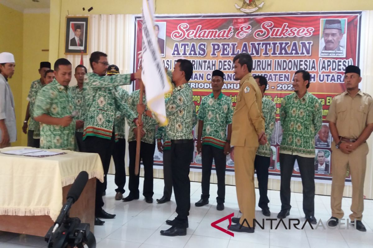 Pengurus Apdesi Aceh Utara dilantik