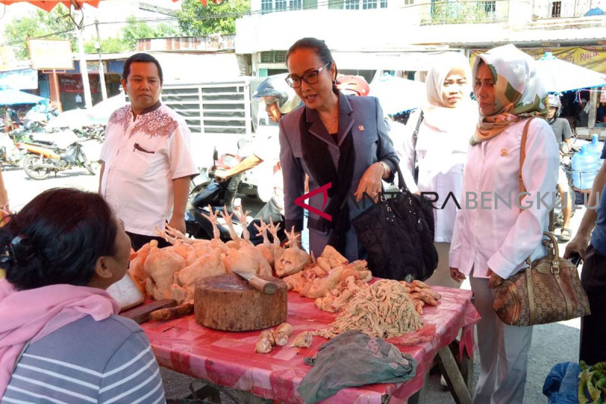 Harga ayam di Rejang Lebong Rp45.000/kg