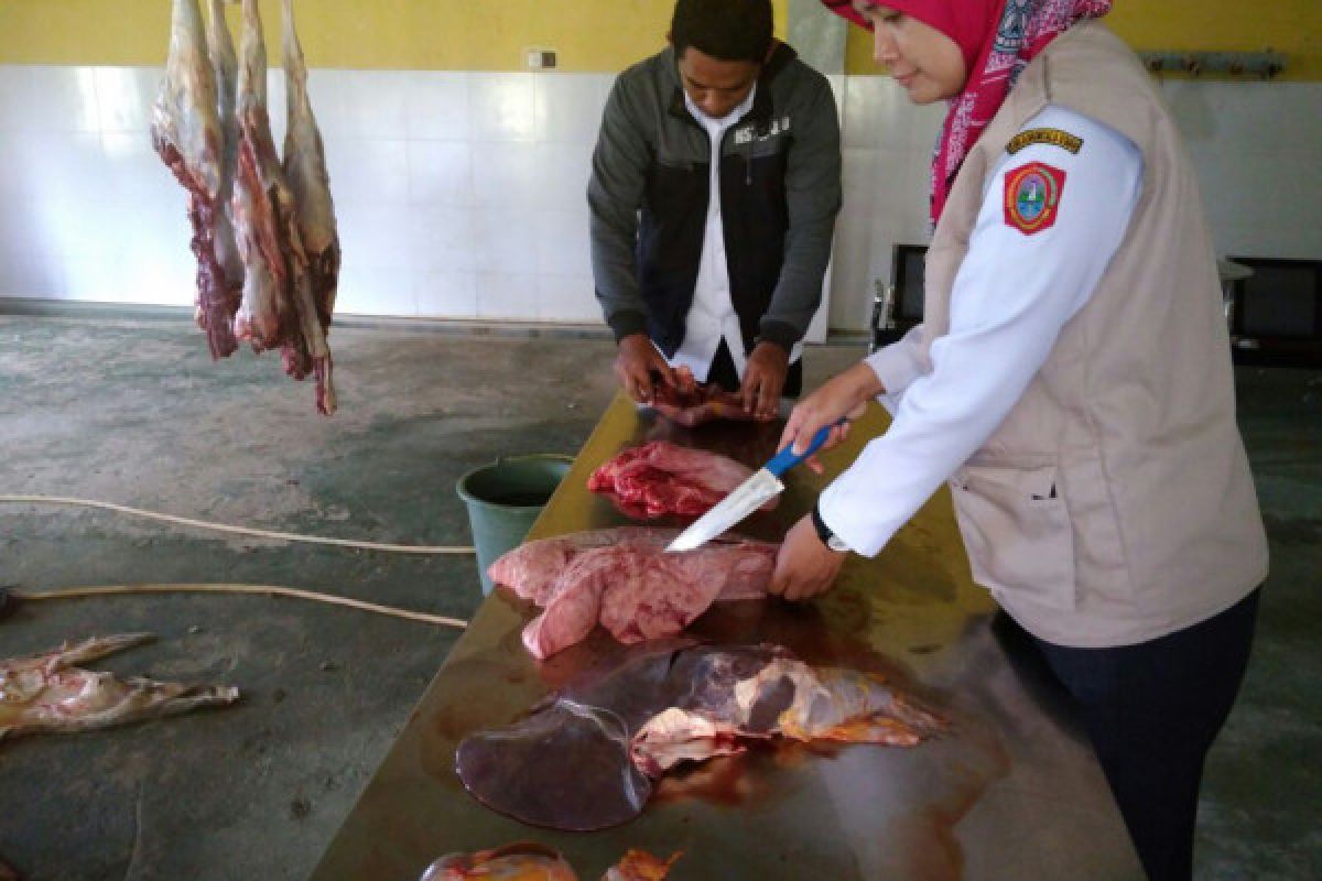 Disnakkeswan Gorontalo Utara Periksa Daging Sapi di Pasar Tradisional