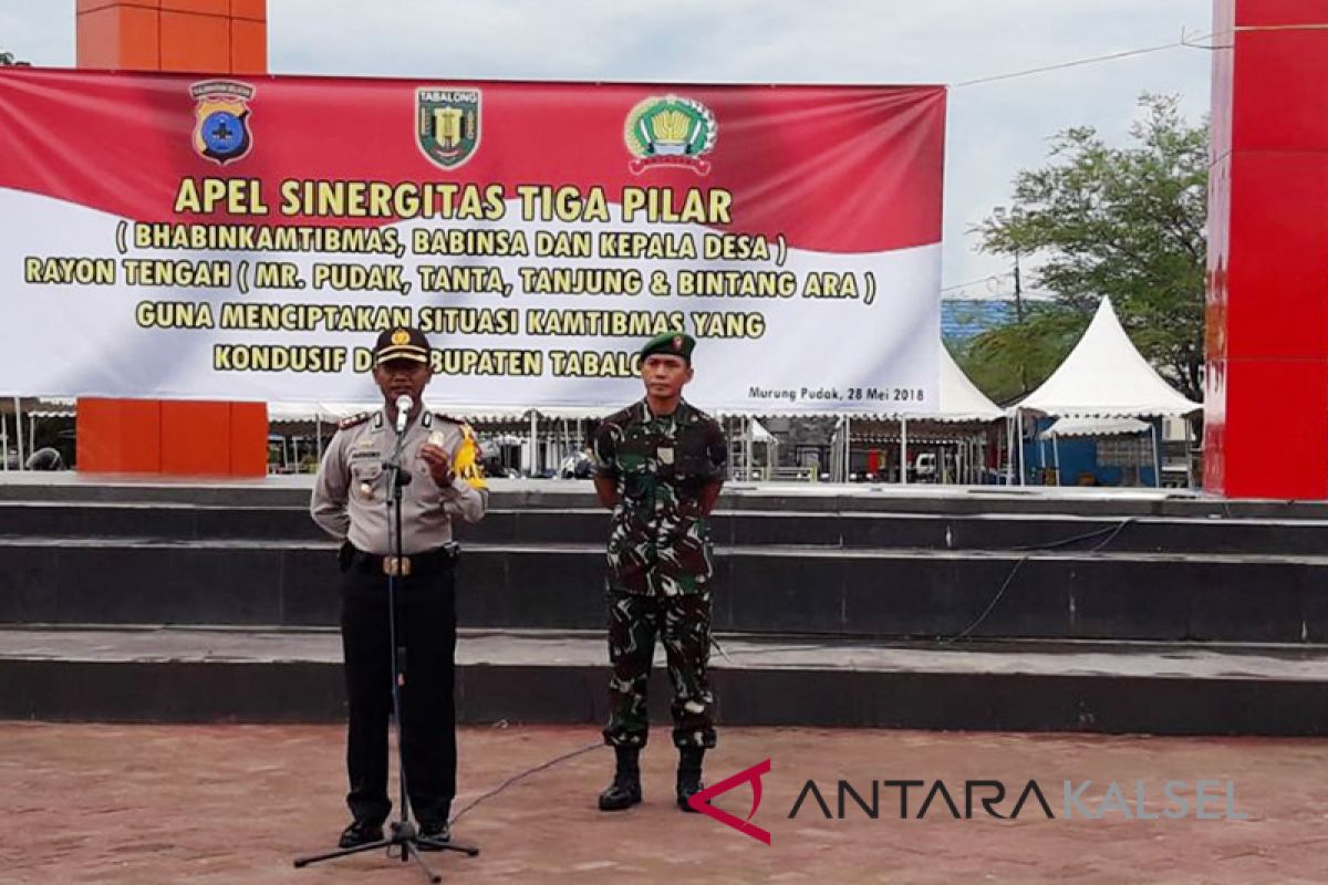 Polres Tabalong gelar apel sinergitas tiga pilar