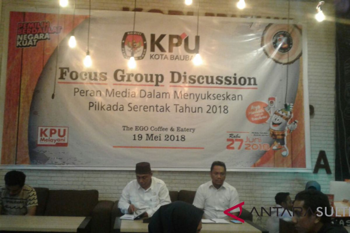 KPU Baubau harapkan media berikan informasi berimbang