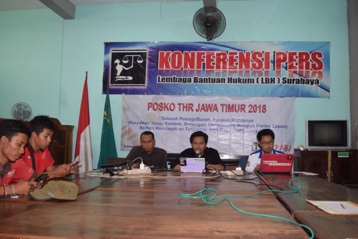 LBH Surabaya Luncurkan Posko THR 2018