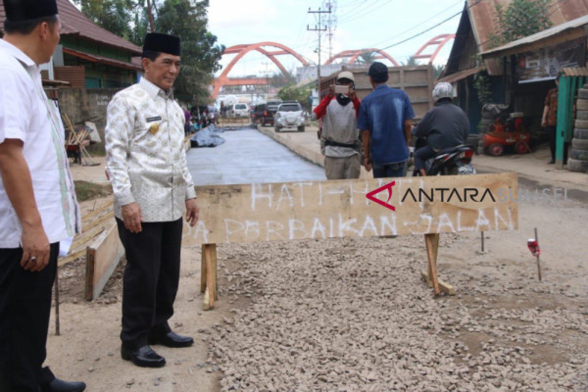 Perbaikan jalan Gandus hampir rampung