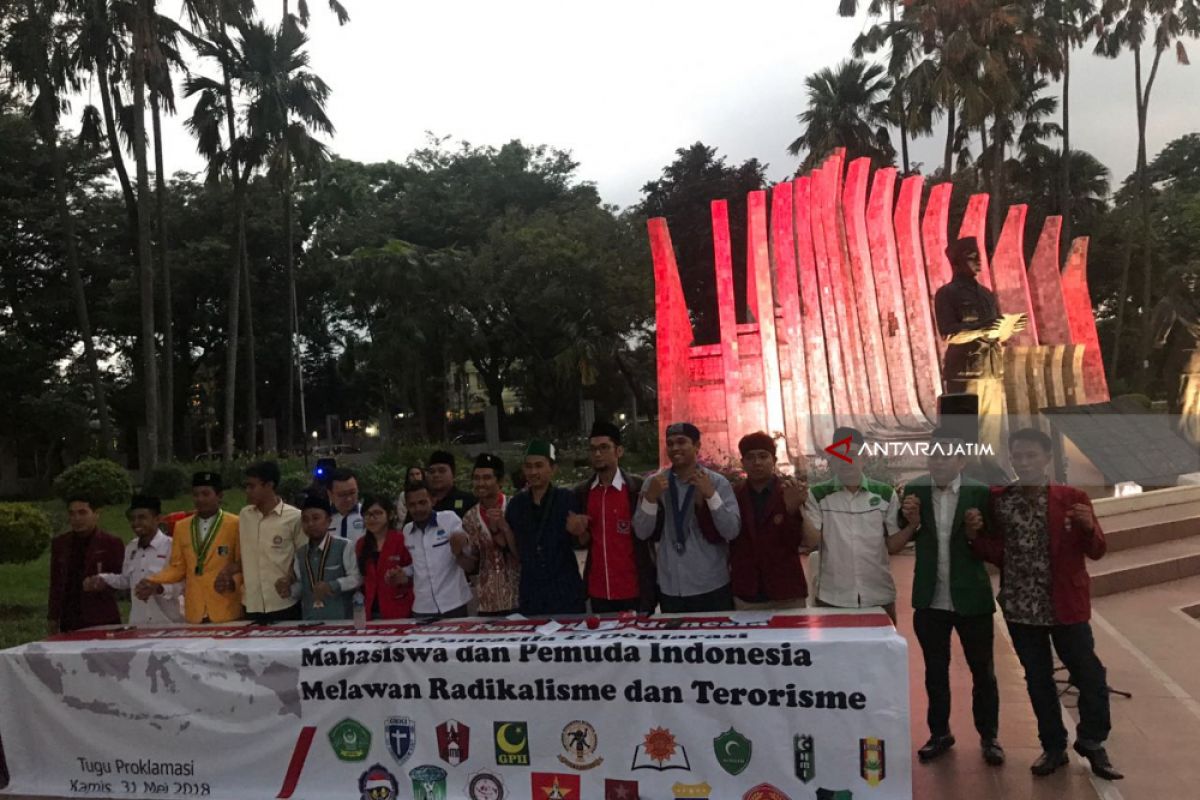 Mahasiswa-Pemuda Deklarasi Anti-Terorisme Jelang Hari Lahir Pancasila