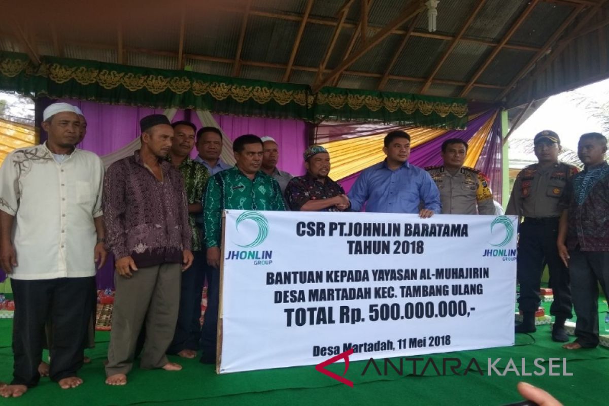 Yayasan Al-Muhajirin Terima Dana CSR Rp500 Juta