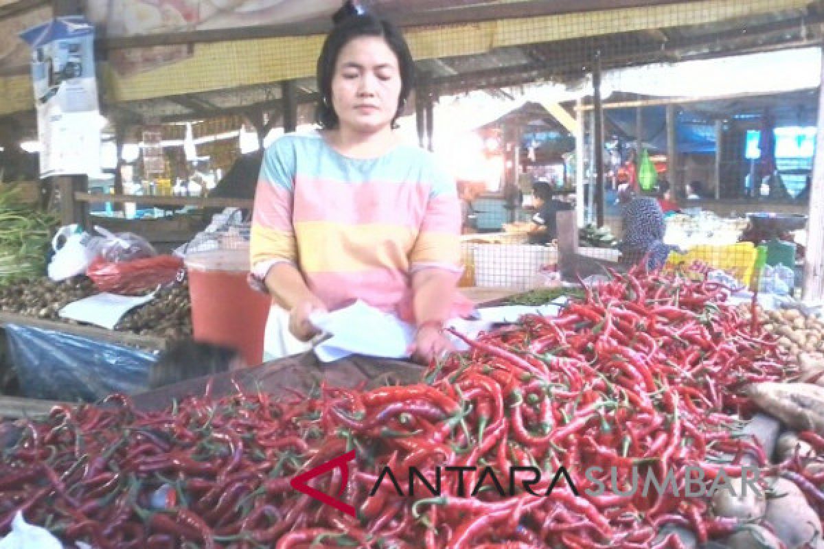 Harga cabai di pasar tradisional Padang Pariaman turun