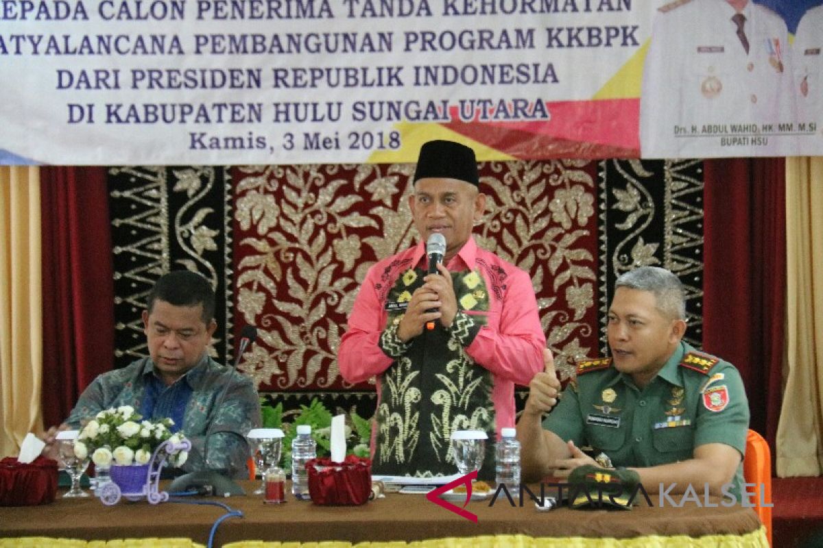 Bupati HSU calon penerima Satyalancana program KKBPK