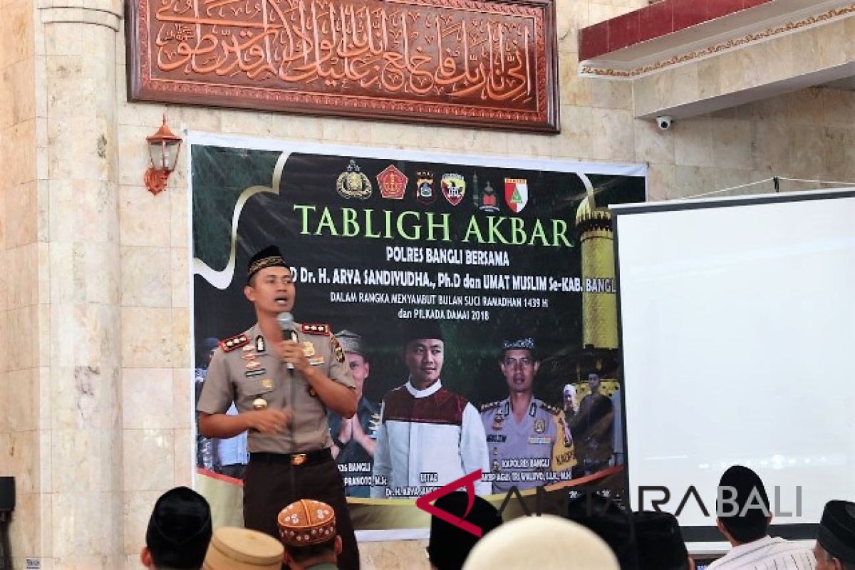 Kapolres Bangli serukan kerukunan umat jelang Ramadhan