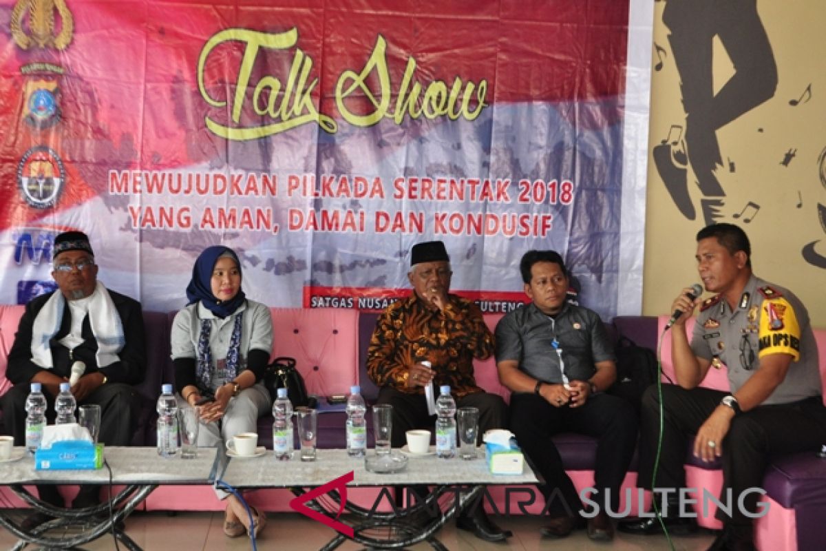 Polda Sulteng gelar talkshow Pilkada Damai di Parigi