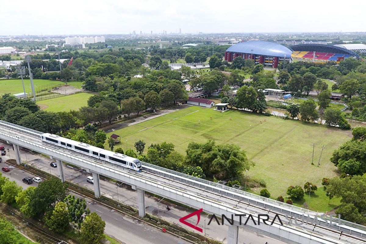 Pembangunan LRT Palembang capai 95 persen