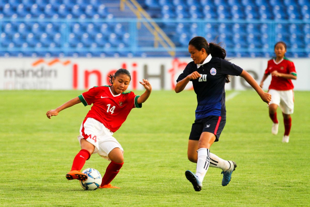 Timnas wanita U-16 kalahkan Kamboja 2-0
