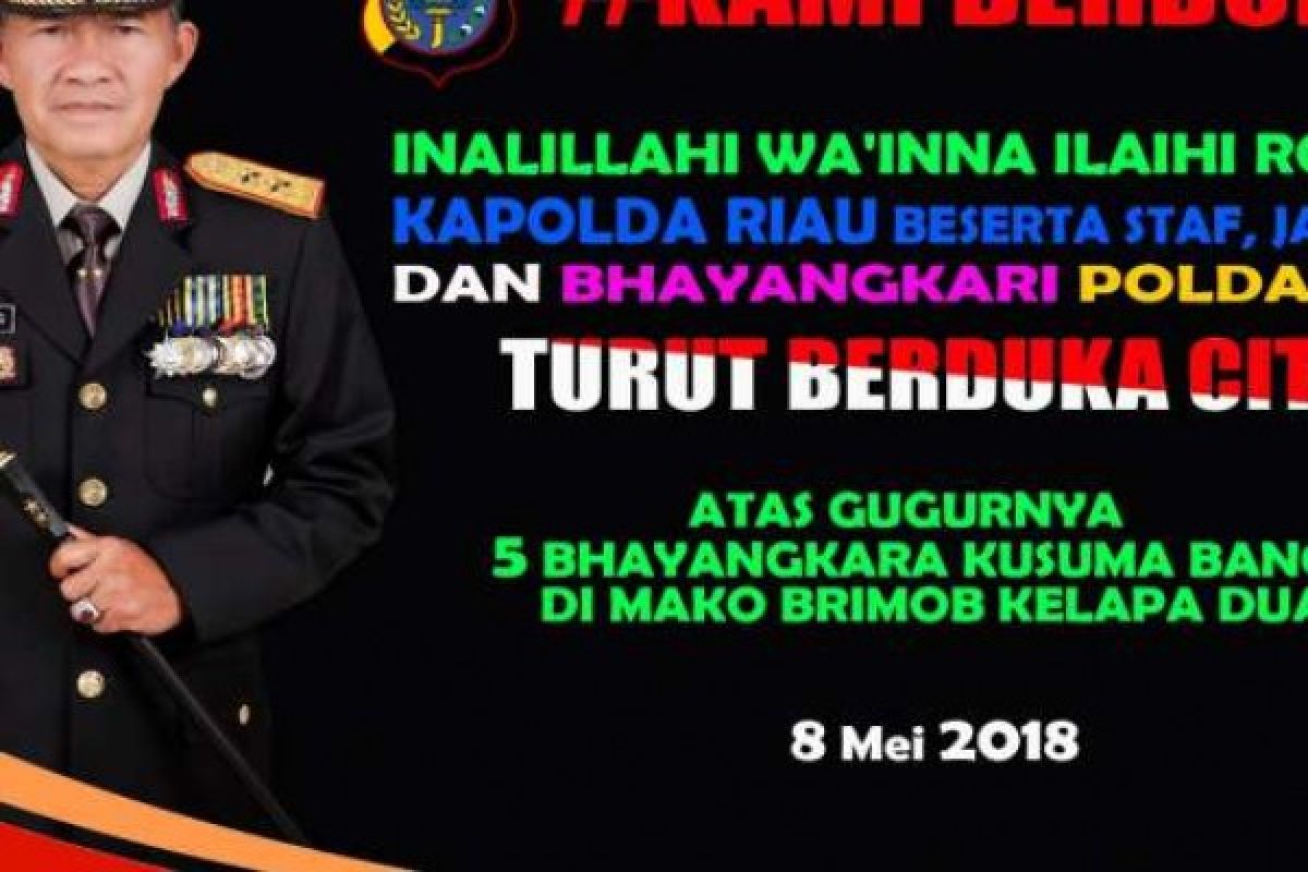 Duka Kerusuhan Mako Brimob, Polda Riau Salat Ghaib dan Doa Bersama