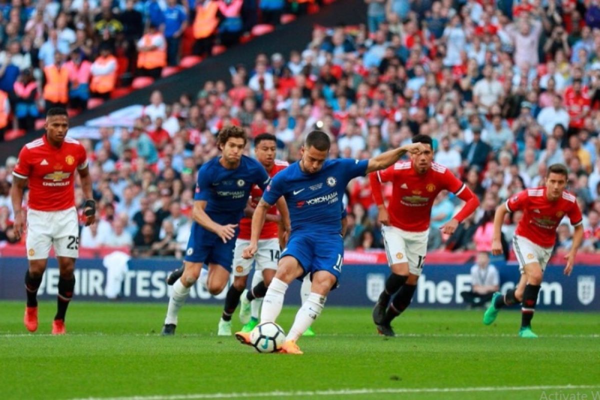 Chelsea juara Piala FA usai tundukkan MU lewat penalti Hazard