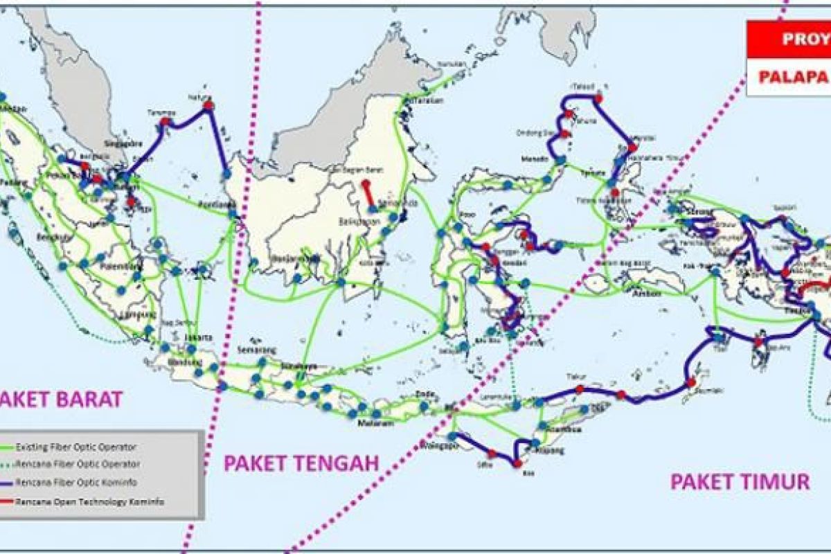 Kominfo Targetkan Pembangunan Palapa Ring 2018